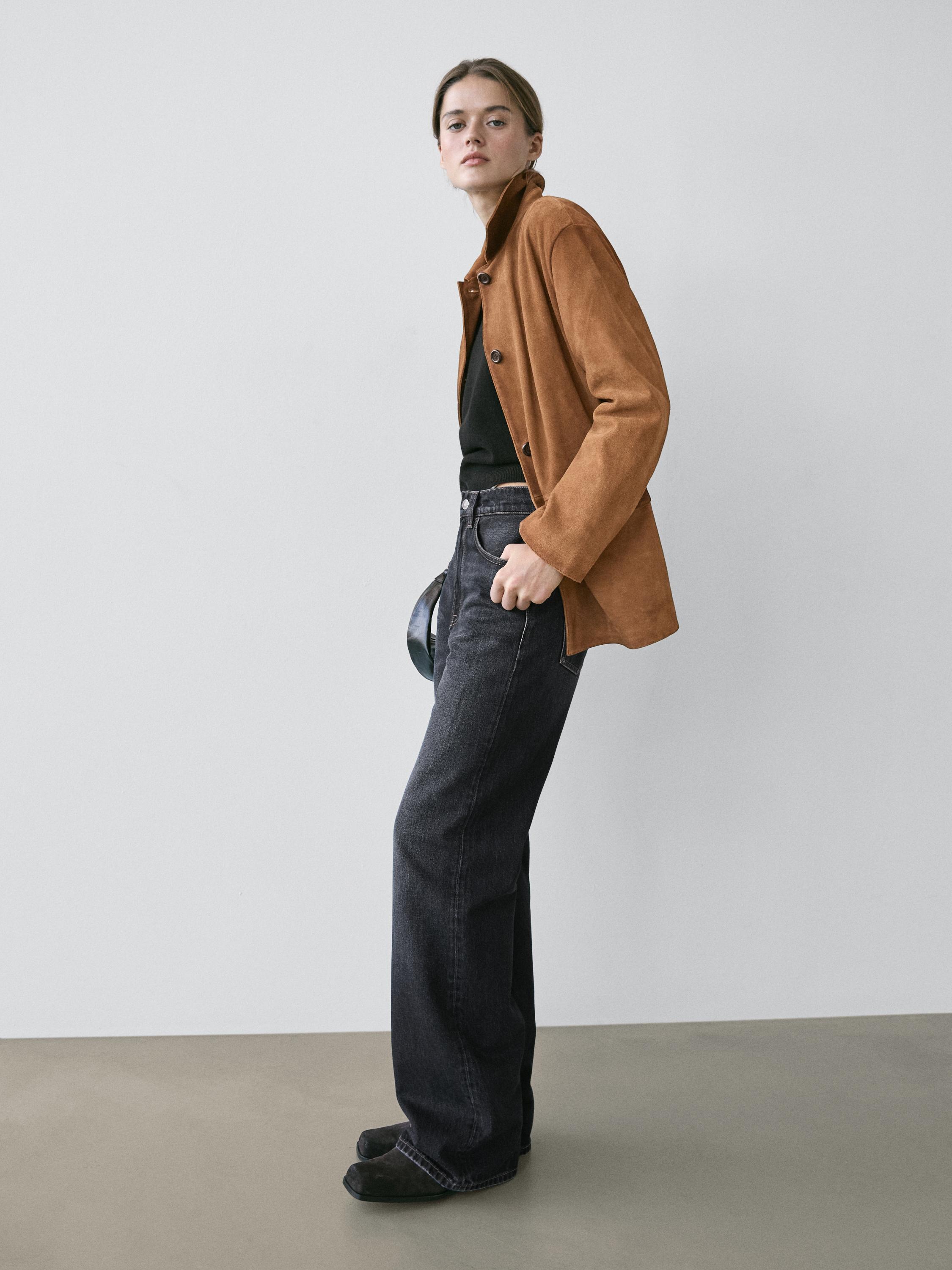 Jean large taille haute